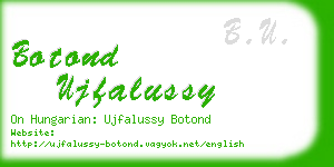 botond ujfalussy business card